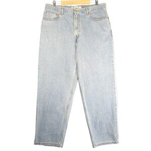 Levis 560 Comfort Fit Jeans Mens 38x30 Light Wash Blue Tapered Leg Denim
